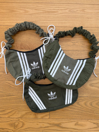 リメイク ショルダーメレンゲバッグ【サイズ調節可】【カーキ系】#51