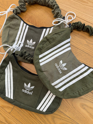 リメイク ショルダーメレンゲバッグ【サイズ調節可】【カーキ系】#51