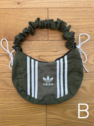 リメイク ショルダーメレンゲバッグ【サイズ調節可】【カーキ系】#51