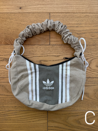 リメイク ショルダーメレンゲバッグ【サイズ調節可】【ベージュ系】#54