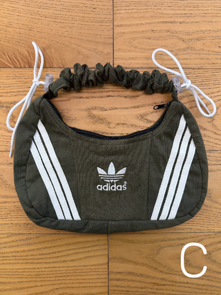 リメイク ショルダーメレンゲバッグ【サイズ調節可】【カーキ系】#51