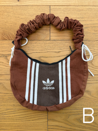 リメイク ショルダーメレンゲバッグ【サイズ調節可】【ブラウン系】#53