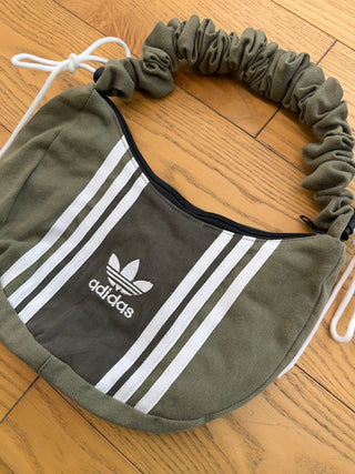 リメイク ショルダーメレンゲバッグ【サイズ調節可】【カーキ系】#51