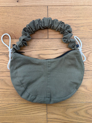 リメイク ショルダーメレンゲバッグ【サイズ調節可】【カーキ系】#51