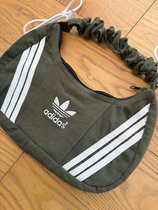 リメイク ショルダーメレンゲバッグ【サイズ調節可】【カーキ系】#51