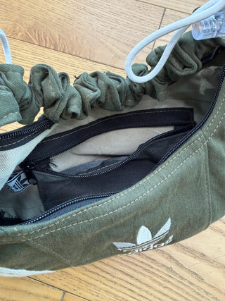 リメイク ショルダーメレンゲバッグ【サイズ調節可】【カーキ系】#51