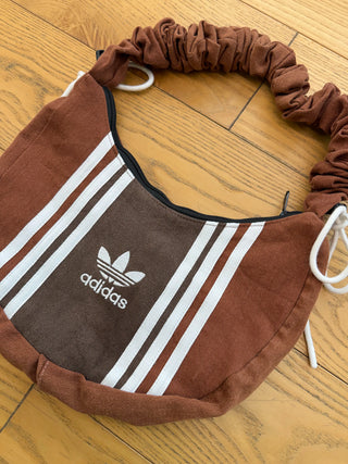 リメイク ショルダーメレンゲバッグ【サイズ調節可】【ブラウン系】#53