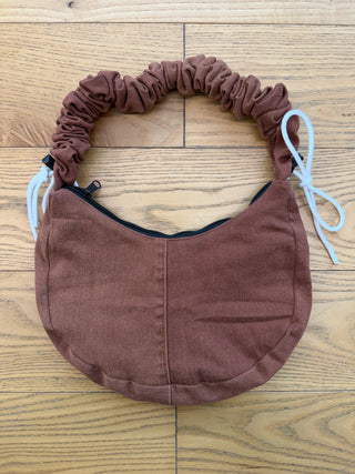 リメイク ショルダーメレンゲバッグ【サイズ調節可】【ブラウン系】#53