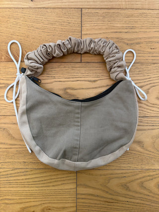 リメイク ショルダーメレンゲバッグ【サイズ調節可】【ベージュ系】#54