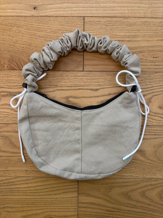 リメイク ショルダーメレンゲバッグ【サイズ調節可】【ベージュ系】#54