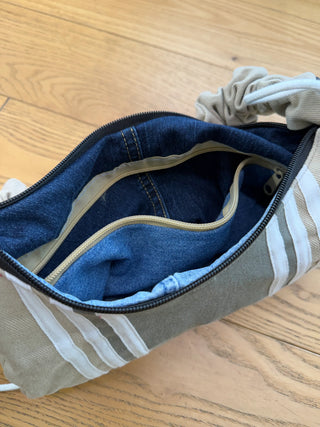 リメイク ショルダーメレンゲバッグ【サイズ調節可】【ベージュ系】#54