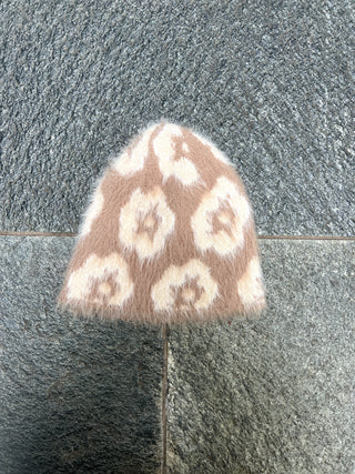 シャギーファーフラワービーニー