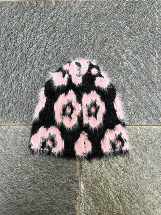 シャギーファーフラワービーニー