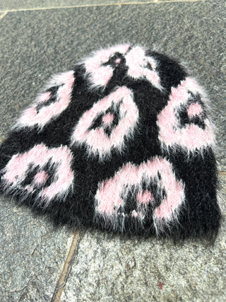 シャギーファーフラワービーニー