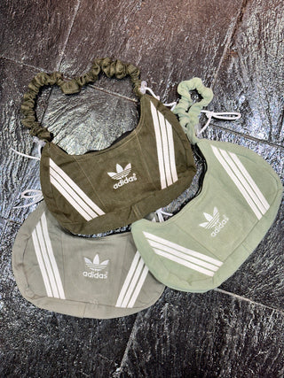 リメイク ショルダーメレンゲバッグ【サイズ調節可】【カーキ系】#50