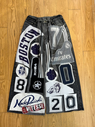 リメイクナンバリングパッチデニムパンツ #2