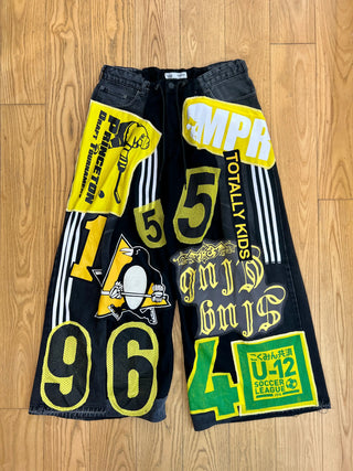 リメイクナンバリングパッチデニムパンツ #3