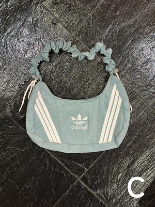 リメイク ショルダーメレンゲバッグ【サイズ調節可】【ターコイズ系】#47