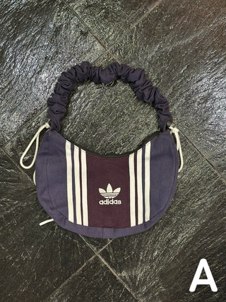 リメイク ショルダーメレンゲバッグ【サイズ調節可】【パープル系】#48