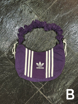 リメイク ショルダーメレンゲバッグ【サイズ調節可】【パープル系】#48