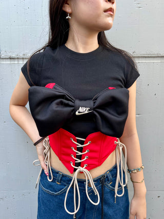 リメイク リボン コルセット トップ【一点モノ】#15