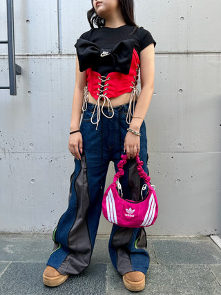 リメイク リボン コルセット トップ【一点モノ】#15