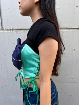 リメイク リボン コルセット トップ【一点モノ】#14