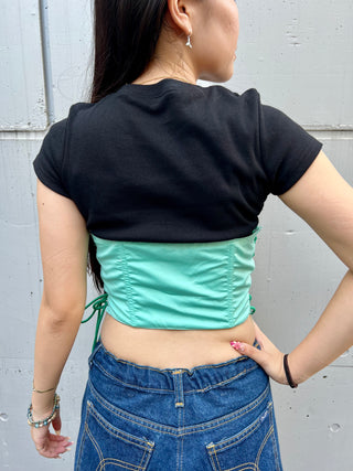 リメイク リボン コルセット トップ【一点モノ】#14