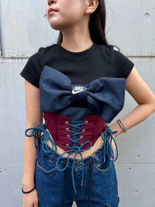 リメイク リボン コルセット トップ【一点モノ】#12