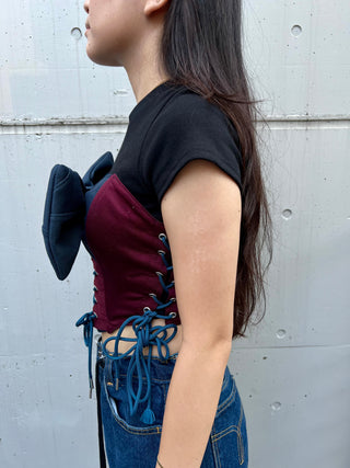 リメイク リボン コルセット トップ【一点モノ】#12