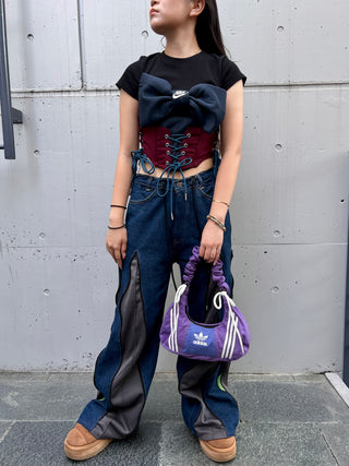 リメイク リボン コルセット トップ【一点モノ】#12