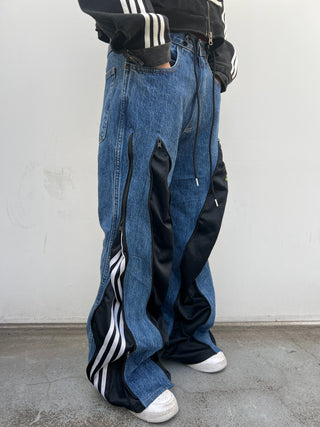 リメイク 4ジップ デニムパンツ【ユニセックス/5カラー】