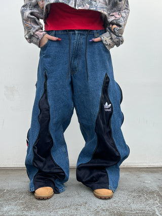 リメイク 4ジップ デニムパンツ【ユニセックス/5カラー】