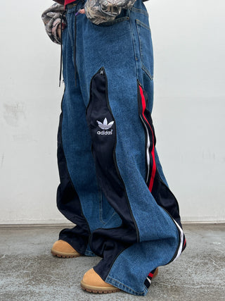 リメイク 4ジップ デニムパンツ【ユニセックス/5カラー】