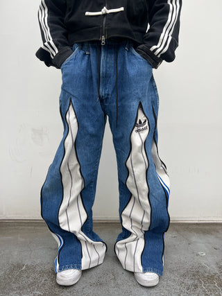 リメイク 4ジップ デニムパンツ【ユニセックス/5カラー】