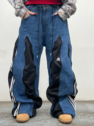 リメイク 4ジップ デニムパンツ【ユニセックス/5カラー】