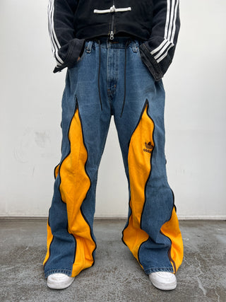 リメイク 4ジップ デニムパンツ【ユニセックス/5カラー】