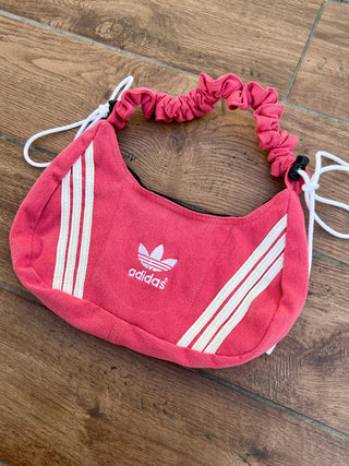 リメイク 2WAY ショルダーメレンゲバッグ【サイズ調節可】【ピンク系】#77