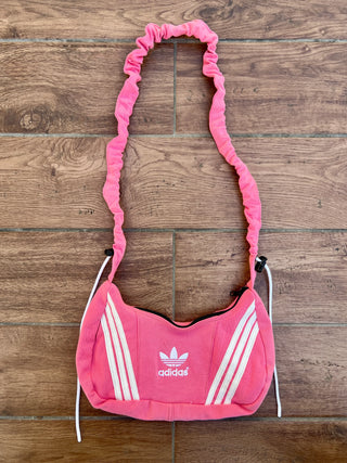 リメイク 2WAY ショルダーメレンゲバッグ【サイズ調節可】【ピンク系】#77