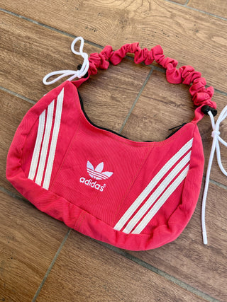 リメイク 2WAY ショルダーメレンゲバッグ【サイズ調節可】【ピンク系】#77