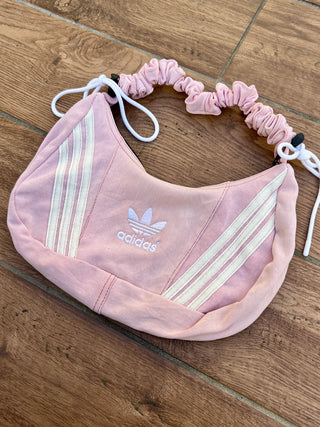 リメイク 2WAY ショルダーメレンゲバッグ【サイズ調節可】【ピンク系】#77