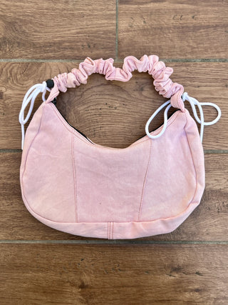 リメイク 2WAY ショルダーメレンゲバッグ【サイズ調節可】【ピンク系】#77