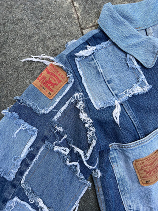 リメイク パッチワーク デニム ジャケット【一点モノ】
