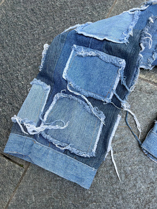 リメイク パッチワーク デニム ジャケット【一点モノ】