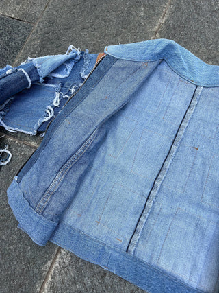 リメイク パッチワーク デニム ジャケット【一点モノ】