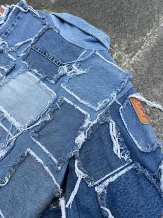 リメイク パッチワーク デニム ジャケット【一点モノ】