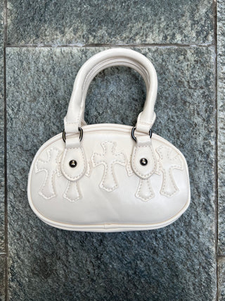 クロス エナメル ミニ ハンドバッグ【2WAY仕様】