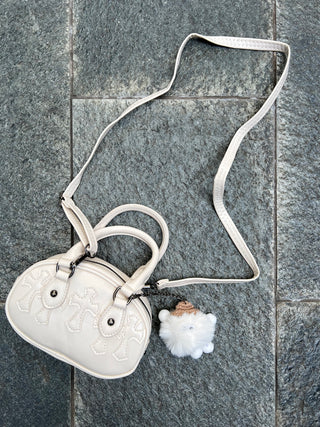 クロス エナメル ミニ ハンドバッグ【2WAY仕様】