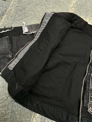 リメイク パッチワーク デニム ジャケット ブラック【一点モノ】