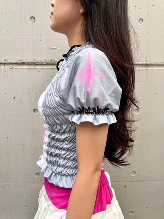 リメイク ユニフォーム フルギャザー トップス【一点モノ】